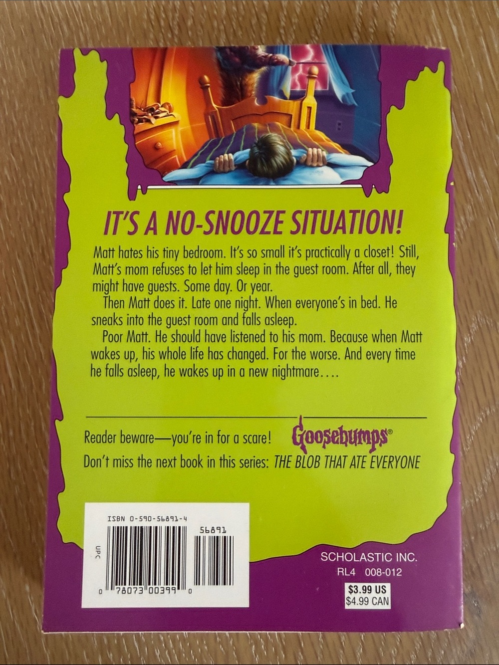 Goosebumps #54 Don't Go To Sleep 1st Edition with Bookmark and Trading Cards - Picture 5 of 5